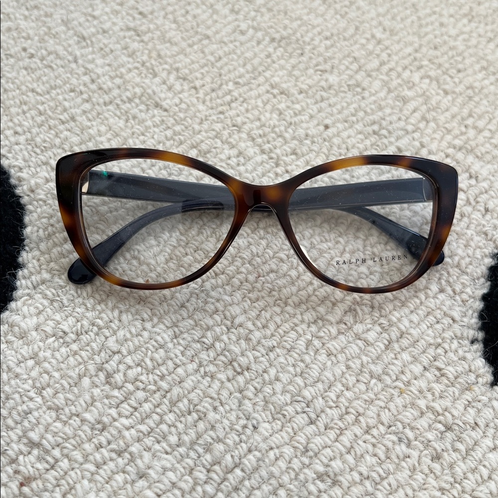 Ralph Lauren Brown Tortoise Shell Eyeglasses w/Purple Arms